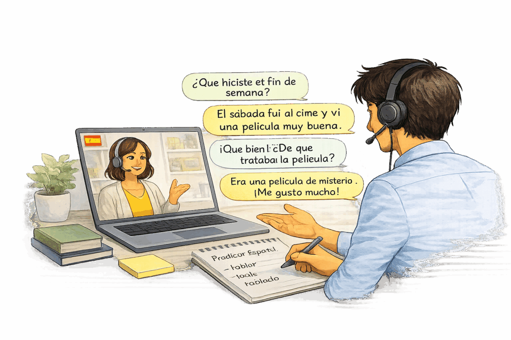 Adult learning conversational Spanish through online tutoring in the Columbia Gorge