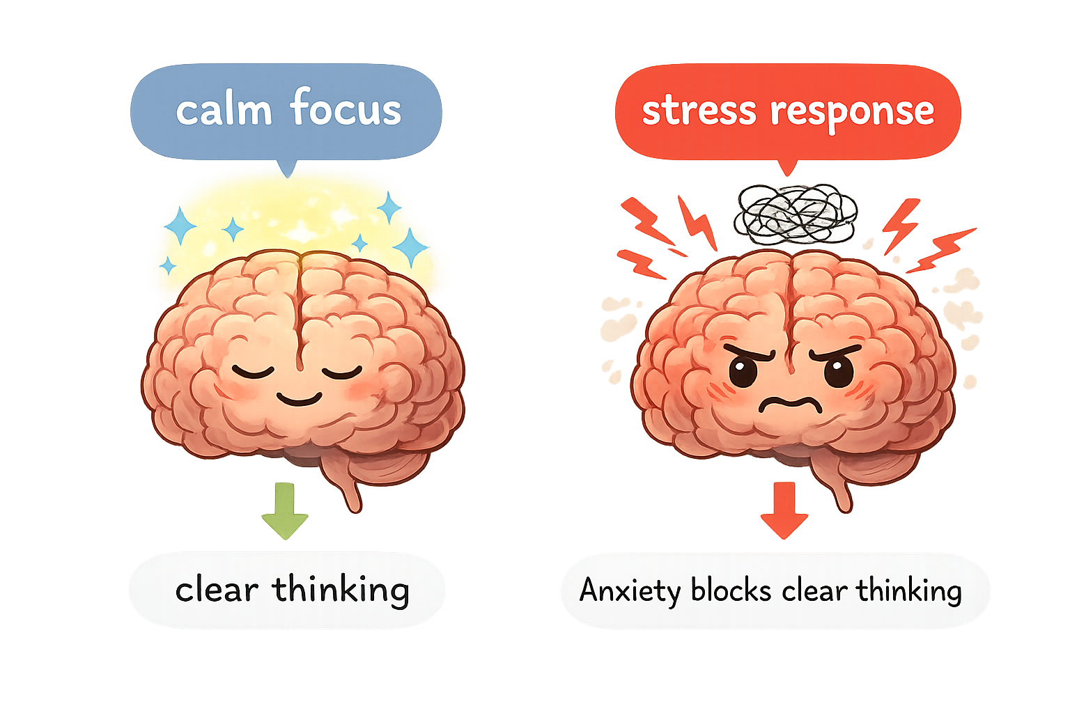 How test anxiety affects brain function and academic performance