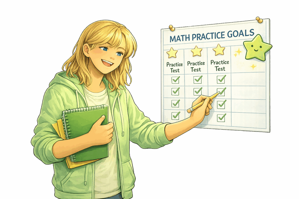 Student tracking SAT and ACT math prep progress