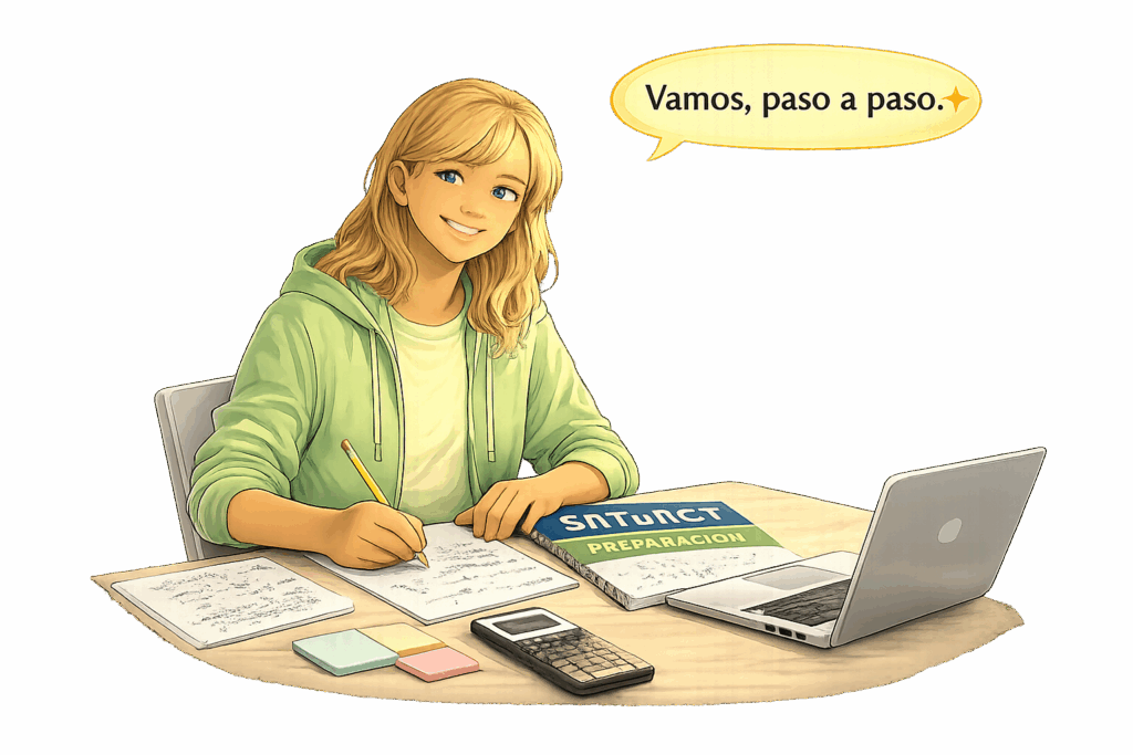 Estudiante de preparatoria en el Columbia Gorge preparándose para matemáticas del SAT y ACT