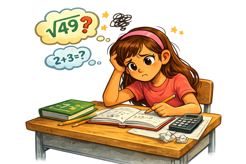 Estudiante de preparatoria en The Dalles sintiéndose inseguro durante la clase de matemáticas.