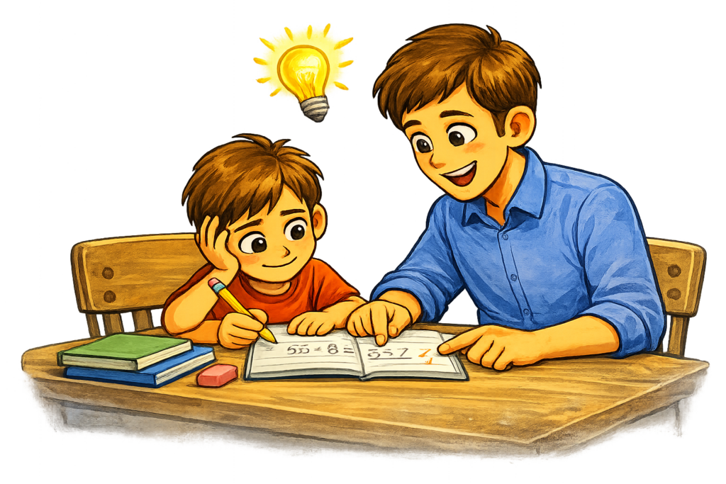 Student meeting with a tutor for math support in the Columbia Gorge.