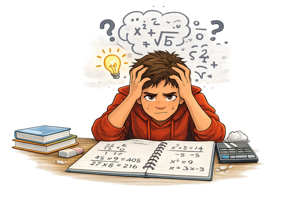 9th grade student in The Dalles feeling overwhelmed by Algebra I homework.