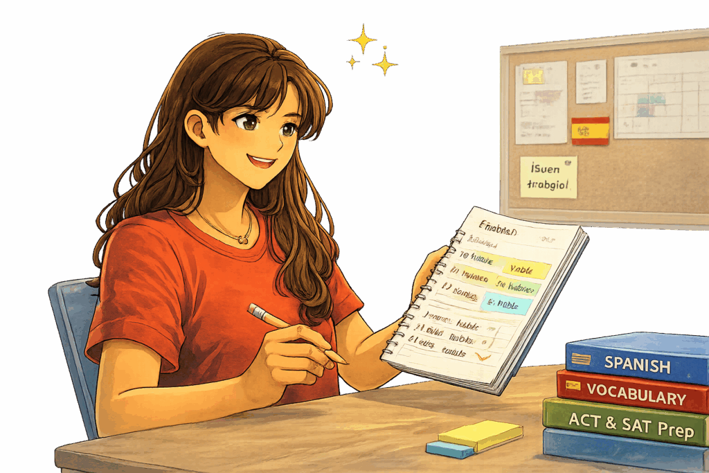 Student gaining confidence in academic Spanish skills