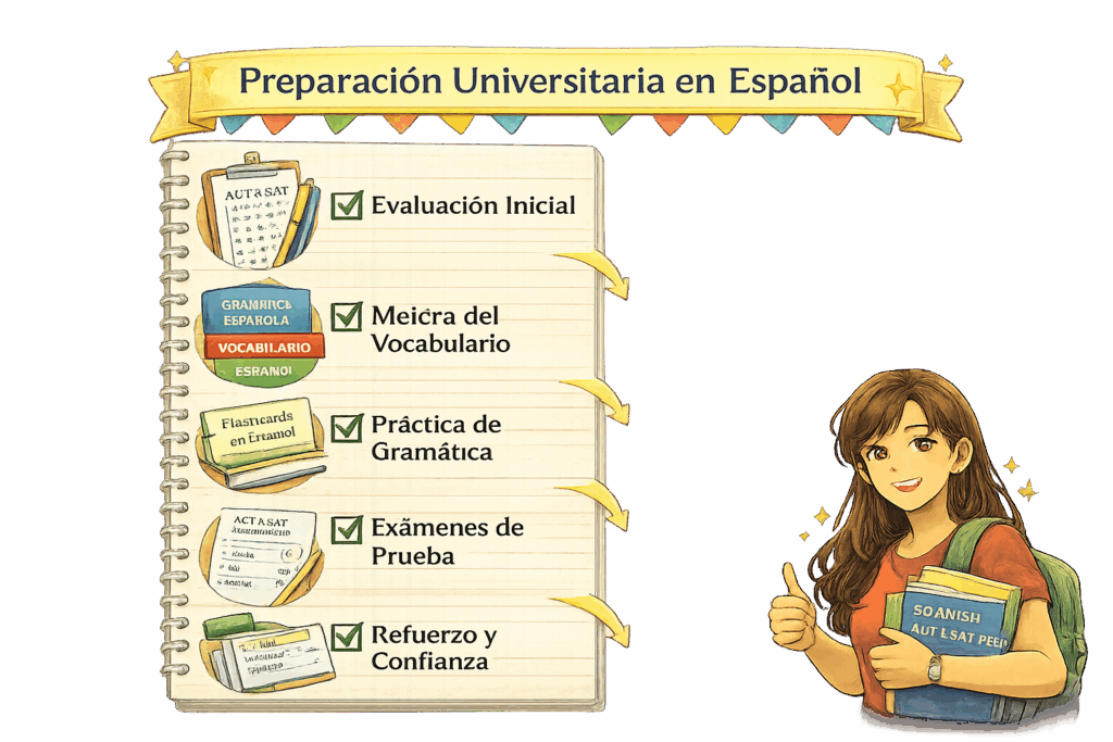 Preparación paso a paso en español para la universidad