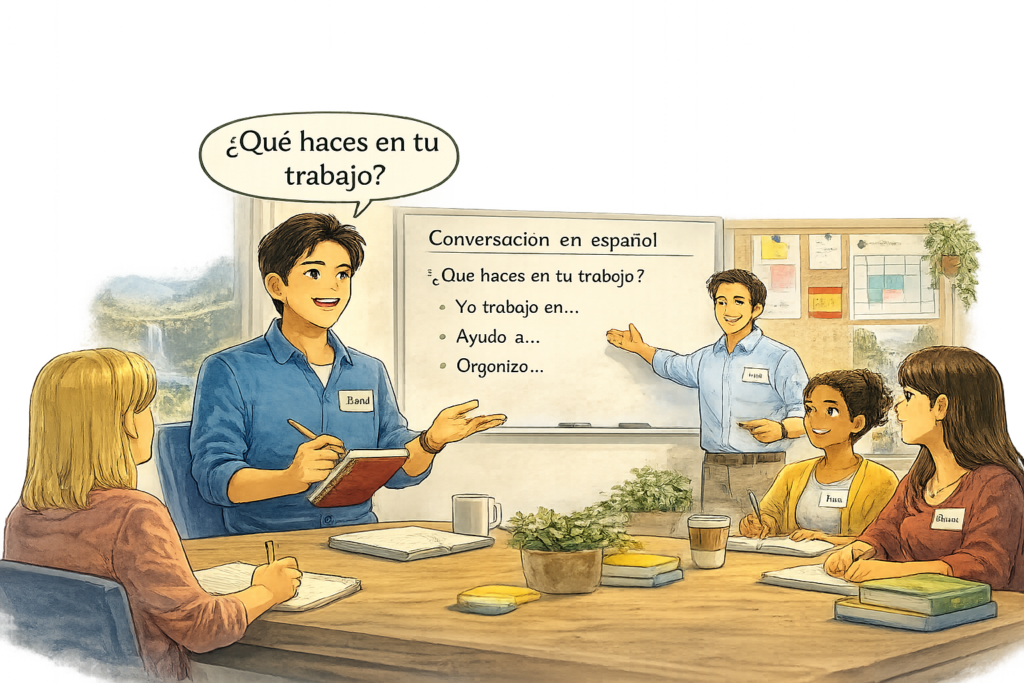 Spanish conversation practice focused on real-life situations