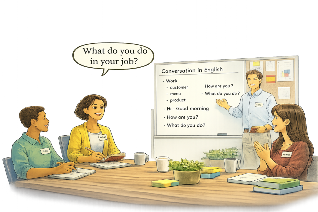 Práctica de conversación en inglés enfocada en situaciones reales de la vida diaria