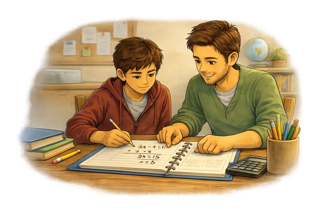 Algebra I tutoring session helping a high school student understand equations in The Dalles Oregon